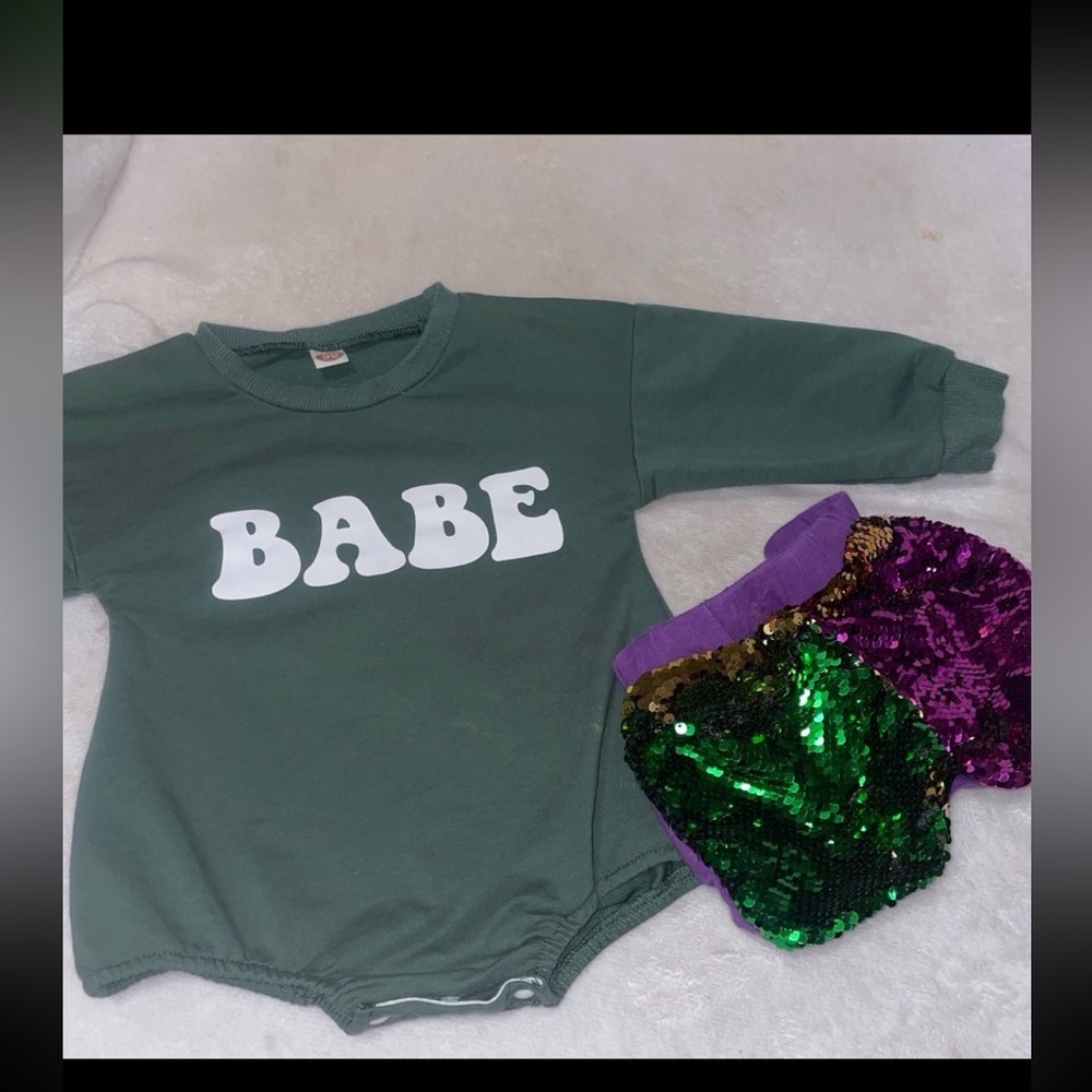 Mardi Gras outfit babygirl 2T